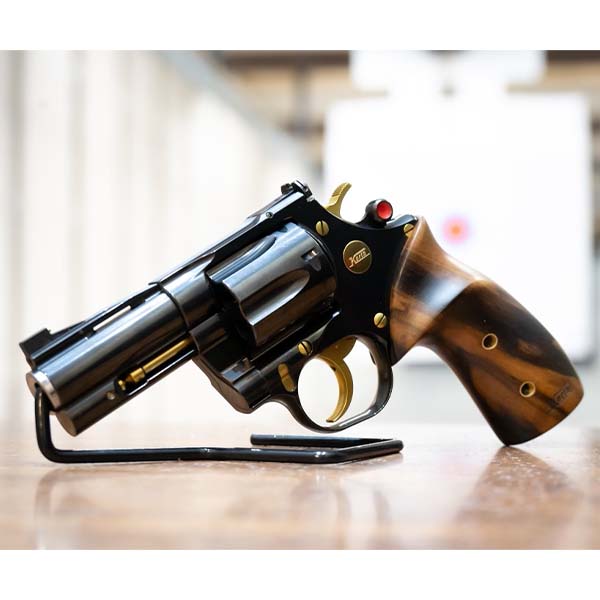 Nighthawk Korth Classic .357 Magnum 3” Revolver Black DLC Gold Fine Firearms