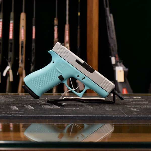 Glock 43X Robin Egg Blue Semi-Auto 9mm 3.41″ Handgun Firearms