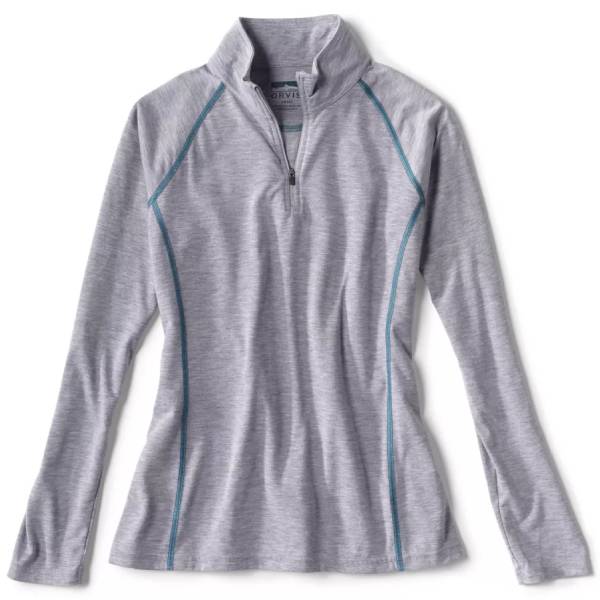 Preserve Orvis Women’s drirelease Quarter-Zip Shirt – Light Gray Clothing