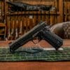 NIGHTHAWK President GOV Polished Silver Single 9mm 5″ Firearms