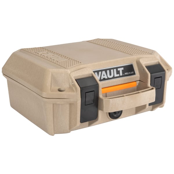 Pelican V100 Vault Small Pistol Case – Tan Firearm Accessories