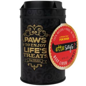 Etta Says Beef Liver Yumms Dog Treats Elegant Gift Tin Dog Training & Supplies