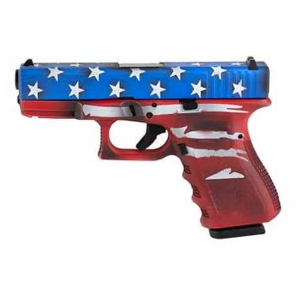 Glock G19 Gen 3 RWB BW FLAG Semi-Auto 9mm 4.02″ Handgun Firearms