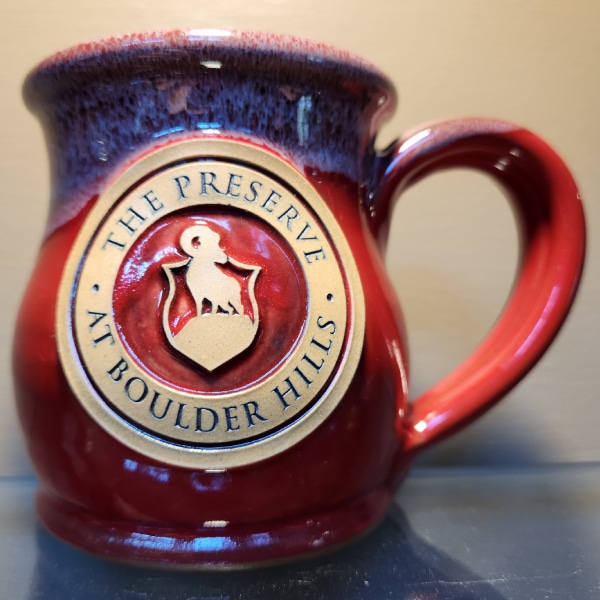 Preserve Deneen Pottery Round Belly Mug – Red w/ Black White Miscellaneous