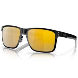 Oakley Holbrook Metal Midnight Sunglasses – Prizm 24k Polarized Lenses with Polished Black Frame Clothing