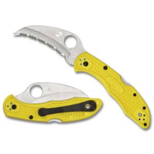Spyderco Tasman Salt 2 FRN SpyderEdge Folding Pocket Knife – Yellow Folding Knives