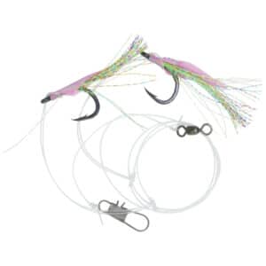 Hogy Lure Company Jig-Biki Crystal Teaser (2-Dropper), 3/0 (60lbs) Fish Hooks