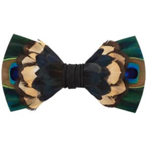 Brackish Nomad Peacock and Pheasant Feather Bow Tie Bowties & Neckties