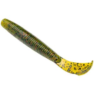 Strike King Rage Tail Ned Cut-R Worm Fishing Lure - Watermelon Seed with Red Flake