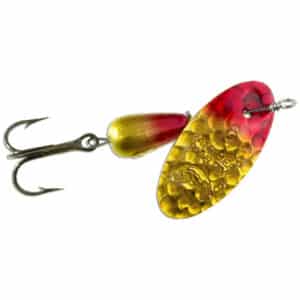 Panther Martin Hammered InLine Spinner 1/16oz – Yellow Red Fishing