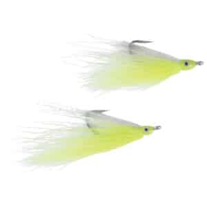 SPRO Bucktail Teaser Jig Lure, 2/0 – Chartreuse/White Fishing