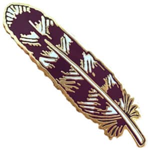 Noteworthy Paper and Press Feather Enamel Pin Clothing