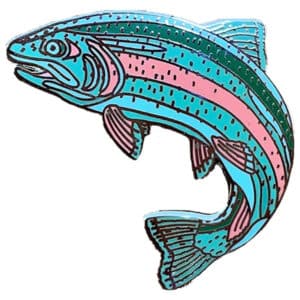Noteworthy Paper and Press Trout Enamel Pin Clothing