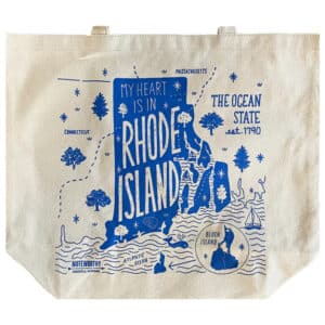 Noteworthy Paper and Press My Heart Is In Rhode Island Tote Bag Clothing
