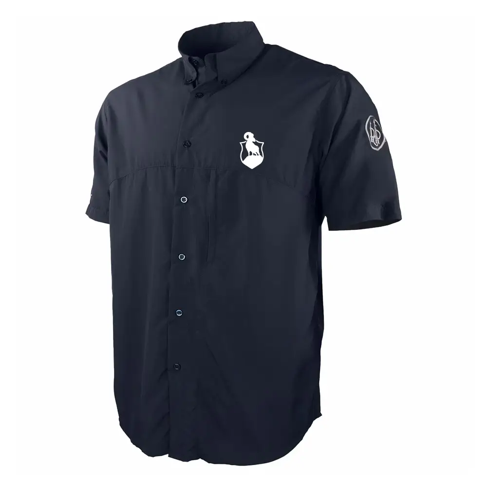 Beretta Buzzi Ss Shooting Shirt - Blue Navy Ram Logo 1 Beretta Buzzi SS Shooting Shirt - Blue Navy Ram Logo
