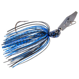 Z-Man ChatterBait JackHammer Jig Lure, 1/2oz – Black/Blue Fishing