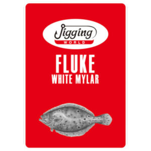 Jigging World Fluke Rig with White Mylar Flash Fish Hooks
