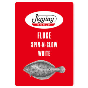 Jigging World Fluke Rig with Spin and Glow, White Fish Hooks