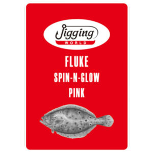 Jigging World Fluke Rig with Spin and Glow, Pink Fish Hooks