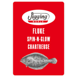 Jigging World Fluke Rig with Spin and Glow, Chartreuse Fish Hooks