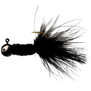 Eagle Claw Pro-V Crappie Chenille Jig Lures, 1/8oz – Black Fishing