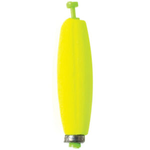Eagle Claw Weighted Foam Cigar Snap-On Floats, 2.5″ – Chartreuse Fishing