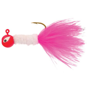 Eagle Claw Pro-V Crappie Chenille Jig Lures, 1/16oz – Pink/White Fishing