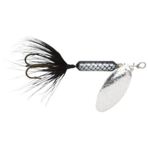 Yakima Bait Original Rooster Tail Treble Fishing Lure, 1/8oz – Black Fishing