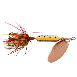 Yakima Bait Hammered Copper Blade Rooster Tail Treble Fishing Lure, 1/16oz – Copper Tinsel Brown Trout Fishing