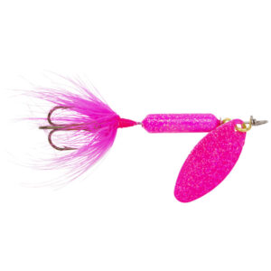 Yakima Bait Original Rooster Tail Treble Fishing Lure, 1/8oz – Glitter Pink Fishing