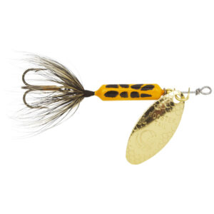 Yakima Bait Original Rooster Tail Treble Fishing Lure, 1/16oz – Yellow Coachdog Fishing