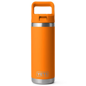 YETI Rambler Water Bottle with Color-Matched Straw Cap, 18oz - King Crab Orange