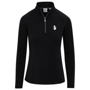 Preserve Dunning Women's Player Jersey Performance Quarter Zip - Black