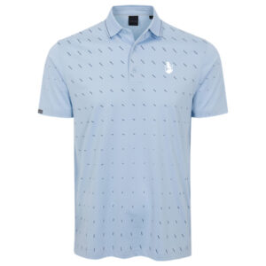 Preserve Dunning Stirling Ventilated Mesh Performance Polo Shirt - Cashmere Blue