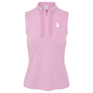 Preserve Dunning Freya Jersey Performance Sleeveless Polo Shirt - Mauve Desert