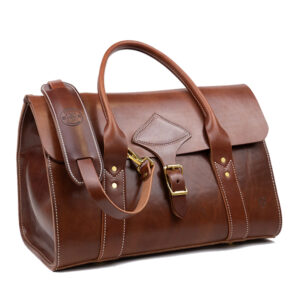 Kingfisher Leatherworks Physician Weekender Bag - BROWN