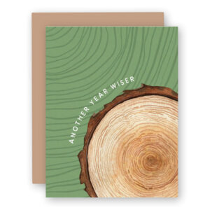 Watercolor Wednesday Another Year Wiser Tree Ring Birthday Card