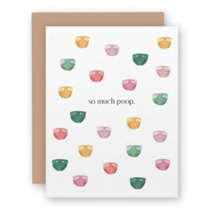 Watercolor Wednesday So Much Poop Baby Congratulations Card