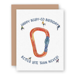 Watercolor Wednesday Happy Belay-ed Birthday Card