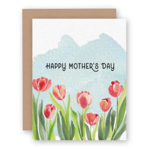 Watercolor Wednesday Spring Tulips Mother's Day Card