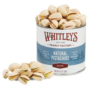 Whitley's Peanut Factory Natural Pistachios, 4.5oz