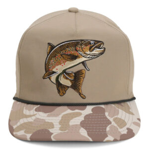 Paramount Outdoors Brown Trout Rope Fly Fishing 5-Panel Cap - Khaki