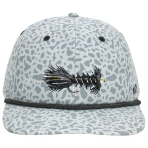 Paramount Outdoors Wooly Bugger 6-Panel Riverside Mesh Back Cap - Grey Fish Skin