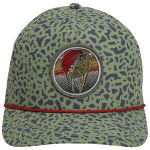 Paramount Outdoors Dead Drift Fly Fishing Patch Trucker Hat Rope Cap - Fish Skin Olive