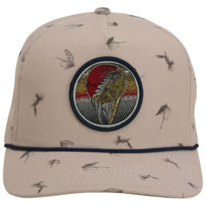 Paramount Outdoors Dead Drift Fly Fishing Patch Rope Fly Pattern Cap - Flies Khaki