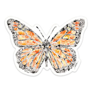 Amanda Klein Monarch Butterfly Vinyl Sticker