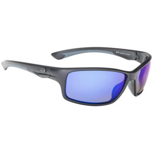 Strike King SK Plus Hudson Sunglasses - Black/Blue Mirror