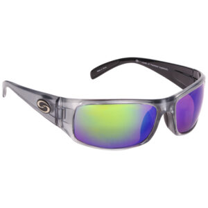 Strike King S11 Okeechobee Sunglasses - Clear Gray Metallic/Green Mirror