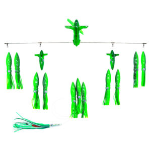 Chatter Lures 36" Wingman Side Tracker with 9" Shell Squid - Green