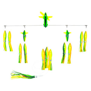 Chatter Lures 36" Wingman Side Tracker with 9" Shell Squid - Zucchini